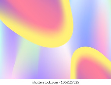 Fluid background. Futuristic report, poster template. Holographic 3d backdrop with modern trendy blend. Vivid gradient mesh. Fluid background with liquid dynamic elements and shapes.