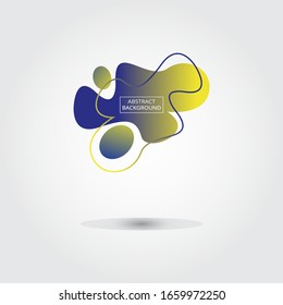 Fluid Background with gradient color. Abstract modern graphic elements. Flat geometric liquid form with gradient colors. Modern vector, template for the design of a logo, flyer or presentation