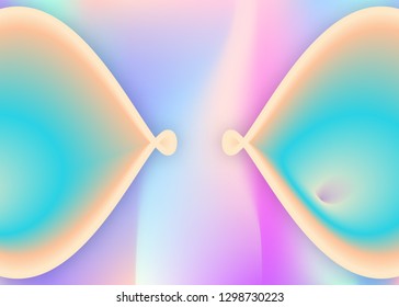 Fluid background. Holographic 3d backdrop with modern trendy blend. Vivid gradient mesh. Soft certificate, cover template. Fluid background with liquid dynamic elements and shapes.