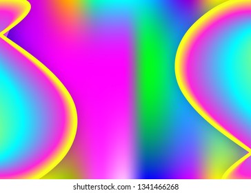Fluid background. Holographic 3d backdrop with modern trendy blend. Minimal magazine, flyer composition. Vivid gradient mesh. Fluid background with liquid dynamic elements and shapes.