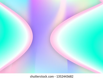 Fluid background. Holographic 3d backdrop with modern trendy blend. Vivid gradient mesh. Minimalist cover, certificate design. Fluid background with liquid dynamic elements and shapes.