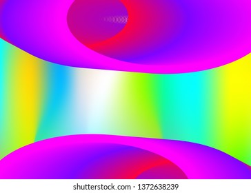 Fluid background. Holographic 3d backdrop with modern trendy blend. Vivid gradient mesh. Wavy invitation, certificate layout. Fluid background with liquid dynamic elements and shapes.