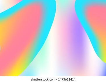 Fluid background. Holographic 3d backdrop with modern trendy blend. Vivid gradient mesh. Business cover, presentation design. Fluid background with liquid dynamic elements and shapes.