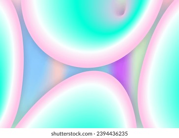 Fluid background. Holographic 3d backdrop with modern trendy blend. Soft poster, banner frame. Vivid gradient mesh. Fluid background with liquid dynamic elements and shapes.