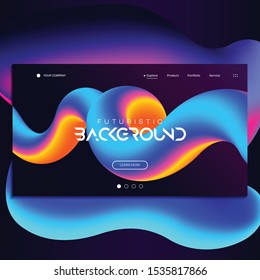Fluid background for landing page, website Page, website Banner, flyer, and cover