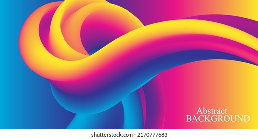 Fluid background. Liquid color. Abstract colorful gradient. Dynamic 3d flow wave. Fluid abstract design.