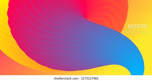 Fluid background. Liquid color. Abstract colorful gradient. Summer bright colors. Dynamic 3d flow wave. Fluid abstract design.