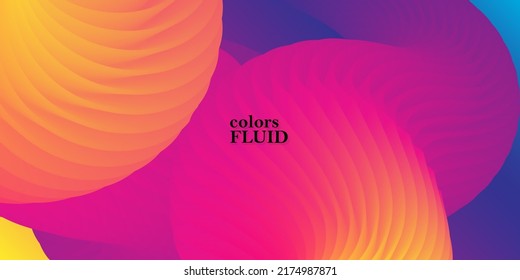 Fluid background. Liquid color. Abstract colorful gradient. Dynamic 3d flow wave. Fluid abstract design.