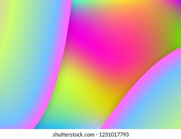 Fluid background. Minimalist report, flyer design. Vivid gradient mesh. Holographic 3d backdrop with modern trendy blend. Fluid background with liquid dynamic elements and shapes.