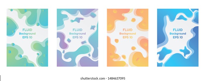 Fluid background modern liquid colorful style. vector illustration
