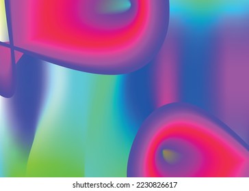 Fluid background. Molecular banner, certificate template. Holographic 3d backdrop with modern trendy blend. Vivid gradient mesh. Fluid background with liquid dynamic elements and shapes.
