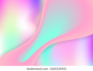 Fluid background. Molecular certificate, flyer template. Holographic 3d backdrop with modern trendy blend. Vivid gradient mesh. Fluid background with liquid dynamic elements and shapes.