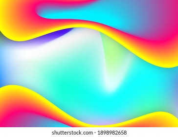 Fondo fluido. Cubierta molecular, composición de certificado. Fondo holográfico en 3d con moderna combinación de moda. Malla gradiente vívida. Fondo fluido con elementos dinámicos líquidos y formas.