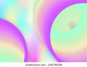 Fluid background. Pop magazine, card template. Vivid gradient mesh. Holographic 3d backdrop with modern trendy blend. Fluid background with liquid dynamic elements and shapes.