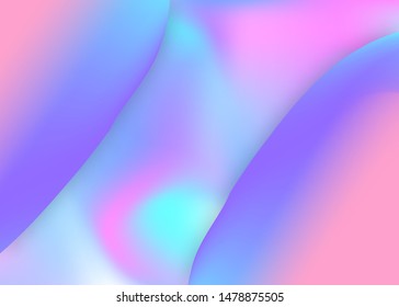 Fluid background. Psychedelic book, wallpaper layout. Vivid gradient mesh. Holographic 3d backdrop with modern trendy blend. Fluid background with liquid dynamic elements and shapes.