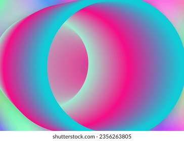 Fluid background. Psychedelic poster, banner composition. Vivid gradient mesh. Holographic 3d backdrop with modern trendy blend. Fluid background with liquid dynamic elements and shapes.