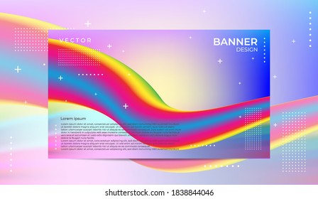 fluid background with rainbow color. vector background