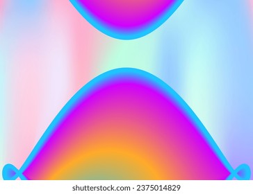 Flüssiger Hintergrund. Rundposter, Buchlayout. Holografische 3D-Umgebung mit moderner Trendmischung. Lebhaftes Farbverlauf-Netz. Flüssiger Hintergrund mit flüssigen dynamischen Elementen und Formen.