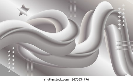 fluid background with silver color