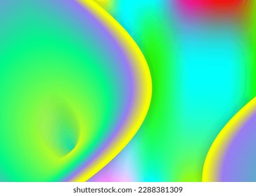Flüssiger Hintergrund. Weiche Bescheinigung, Tapete-Vorlage. Lebhaftes Farbverlauf-Netz. Holografische 3D-Umgebung mit moderner Trendmischung. Flüssiger Hintergrund mit flüssigen dynamischen Elementen und Formen.