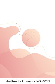 Fluid background template size A4, A5 scale size. fashion and beauty cover background. vector template