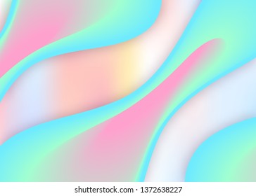 Fluid background. Vivid gradient mesh. Neon certificate, report design. Holographic 3d backdrop with modern trendy blend. Fluid background with liquid dynamic elements and shapes.