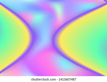 Fluid background. Vivid gradient mesh. Holographic 3d backdrop with modern trendy blend. Futuristic invitation, wallpaper template. Fluid background with liquid dynamic elements and shapes.