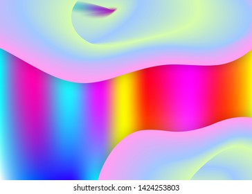 Fluid background. Vivid gradient mesh. Business wallpaper, presentation frame. Holographic 3d backdrop with modern trendy blend. Fluid background with liquid dynamic elements and shapes.