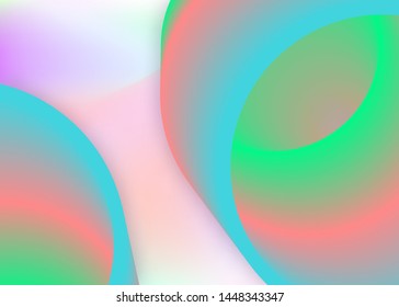 Fluid background. Vivid gradient mesh. Pop report, presentation template. Holographic 3d backdrop with modern trendy blend. Fluid background with liquid dynamic elements and shapes.