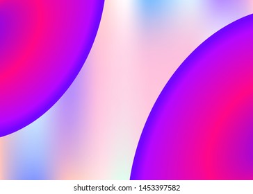 Fluid background. Vivid gradient mesh. Bright invitation, wallpaper frame. Holographic 3d backdrop with modern trendy blend. Fluid background with liquid dynamic elements and shapes.