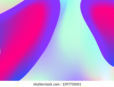Fluid background. Vivid gradient mesh. Futuristic banner, report layout. Holographic 3d backdrop with modern trendy blend. Fluid background with liquid dynamic elements and shapes.
