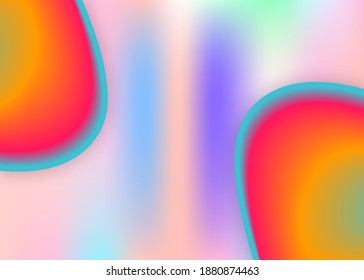 Fluid background. Vivid gradient mesh. Molecular invitation, flyer design. Holographic 3d backdrop with modern trendy blend. Fluid background with liquid dynamic elements and shapes.