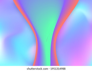 Fluid background. Vivid gradient mesh. Cosmic presentation, book design. Holographic 3d backdrop with modern trendy blend. Fluid background with liquid dynamic elements and shapes.