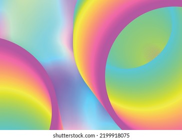 Fluid background. Vivid gradient mesh. Holographic 3d backdrop with modern trendy blend. Minimal presentation, certificate layout. Fluid background with liquid dynamic elements and shapes.