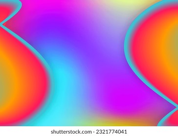 Fluid background. Vivid gradient mesh. Futuristic report, wallpaper template. Holographic 3d backdrop with modern trendy blend. Fluid background with liquid dynamic elements and shapes.