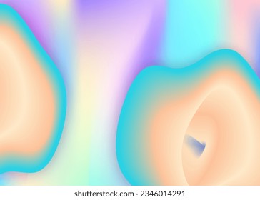 Fluid background. Vivid gradient mesh. Rainbow poster, flyer frame. Holographic 3d backdrop with modern trendy blend. Fluid background with liquid dynamic elements and shapes.