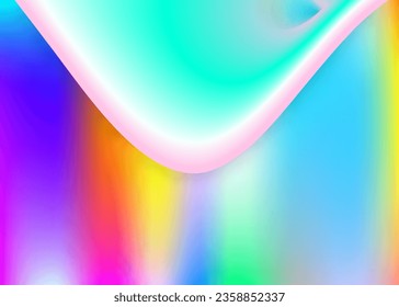 Fluid background. Vivid gradient mesh. Futuristic wallpaper, cover frame. Holographic 3d backdrop with modern trendy blend. Fluid background with liquid dynamic elements and shapes.