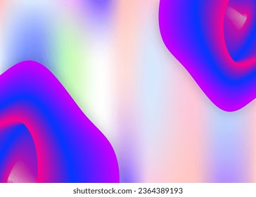 Fluid background. Vivid gradient mesh. Holographic 3d backdrop with modern trendy blend. Minimalist card, certificate layout. Fluid background with liquid dynamic elements and shapes.