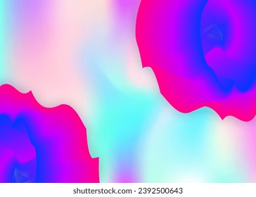 Fluid background. Vivid gradient mesh. Minimalist book, magazine composition. Holographic 3d backdrop with modern trendy blend. Fluid background with liquid dynamic elements and shapes.