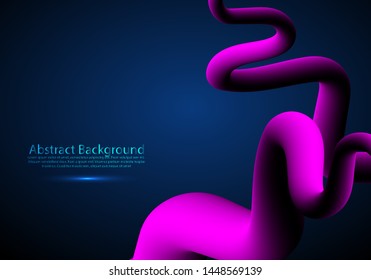 Fluid Background with Wave Shapes in Pink, Purple and Blue Color. 3d Futuristic Flow Poster. Abstract Background for Landing Page, Banner Template, Business Brochure. Vector Gradient Fluid Background.