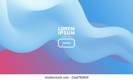 Fluid Background.A Gradation Wallpaper Consisting Of White, Light Blue, Blue, And Pink