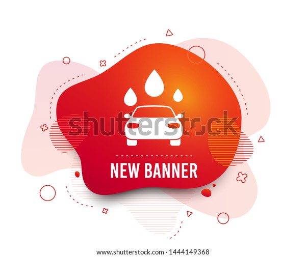 Fluid badge. Car wash icon. Automated teller\
carwash symbol. Water drops signs. Abstract shape. Gradient carwash\
icon. Flyer liquid banner.\
Vector