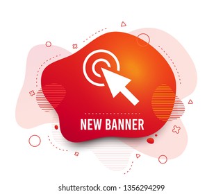 Fluid badge. Mouse cursor sign icon. Pointer symbol. Abstract shape. Gradient cursor icon. Flyer liquid banner. Vector