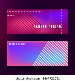 Fluid banner background design. Abstract liquid banner design with red, purple and blue color combination
