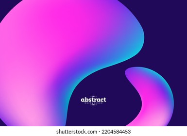 Fluid Bean Shape In Neon Violet Background Can Be Use For Advertisement Brochure Template Banner Website Cover Product Package Design Food And Beverage Label Vector Eps.