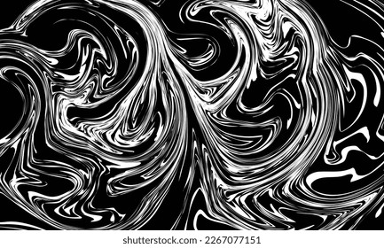 fluid black white pattern abstract background, trendy marble texture