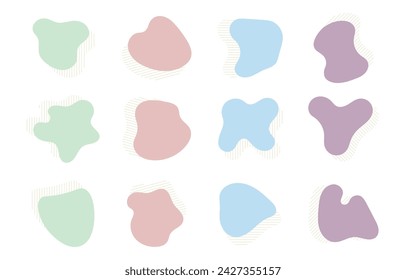 Fluid Blob Geometric Forms. Flat Design Modern Amoeba for Banner Design. Graphic Element, Abstract Colorful Blob, Vector Illustration