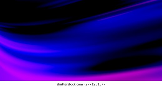 Fluid Blue And Purple Abstract Gradient Waves With Neon Glow Background For Design