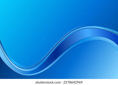 Fluid Blue Wavy Background. Business Elegant Wave Design for Branding, Web Banners , Magazines, Presentations.