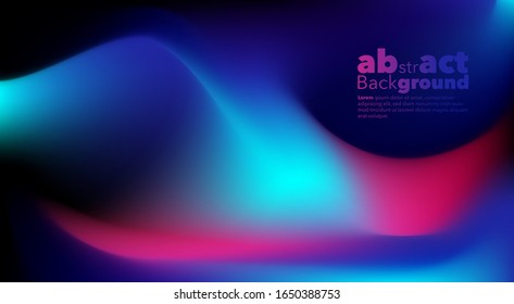 Fluid Blurred Gradient Background. Abstract Backdrop for Poster, Brochure, Invitation Card, Music Festival, Landing Page Webside. Minimal Concept. Trends of the future. Dynamic shapes composition.